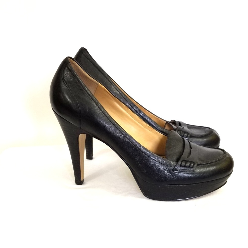 Nine West Size 8.5 Black Platform Heels Shoes
